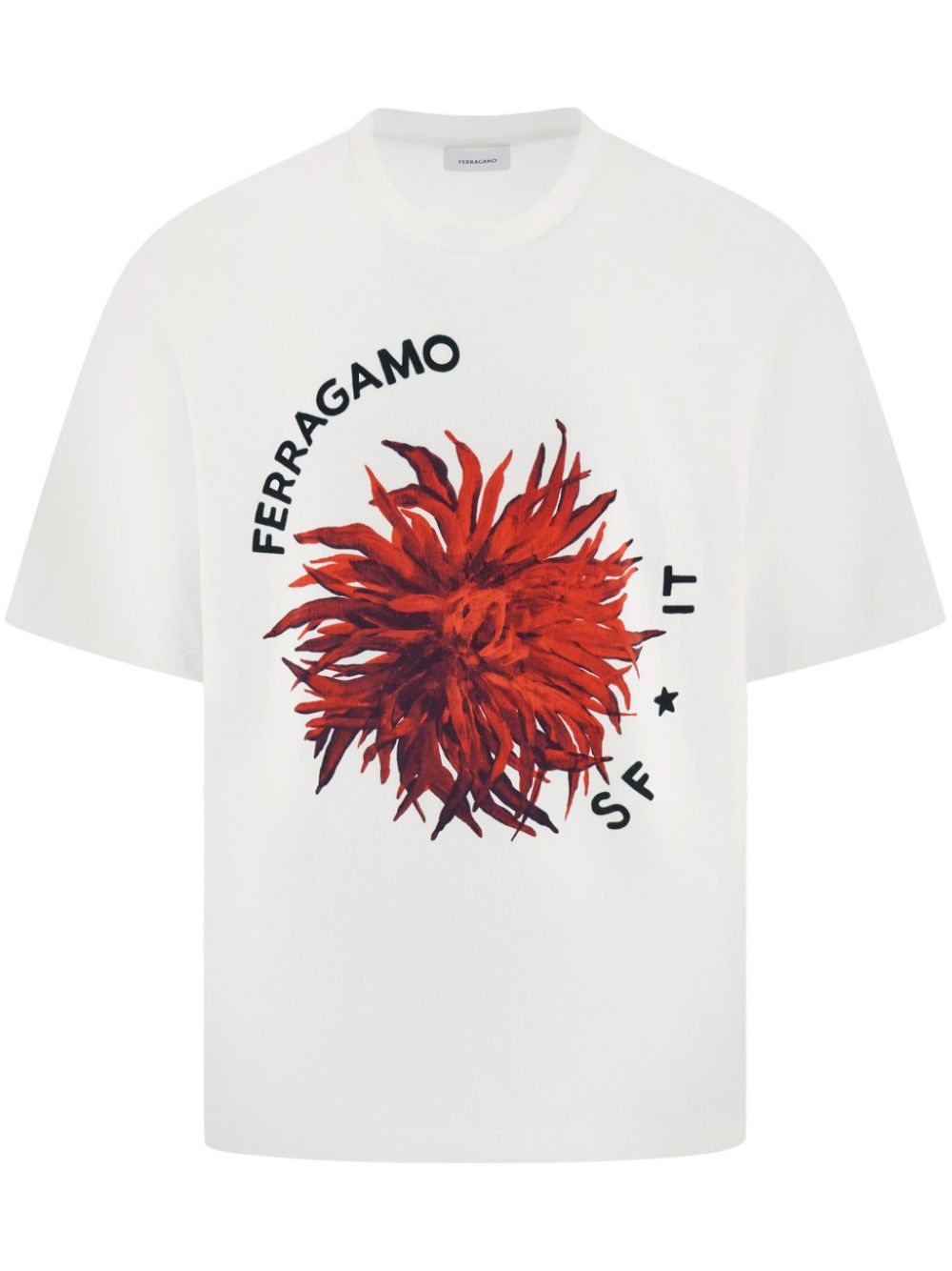 Ferragamo T-shirt met print Wit