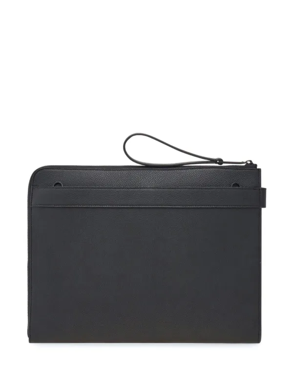 Ferragamo Gancini-buckle Clutch Bag | Black | FARFETCH PL