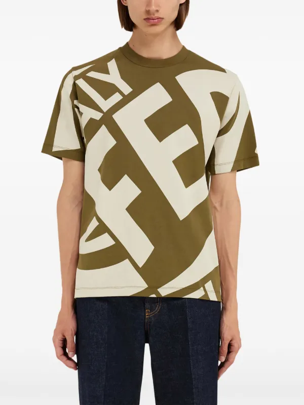 Ferragamo Graphic Print T-shirt Green FARFETCH IN