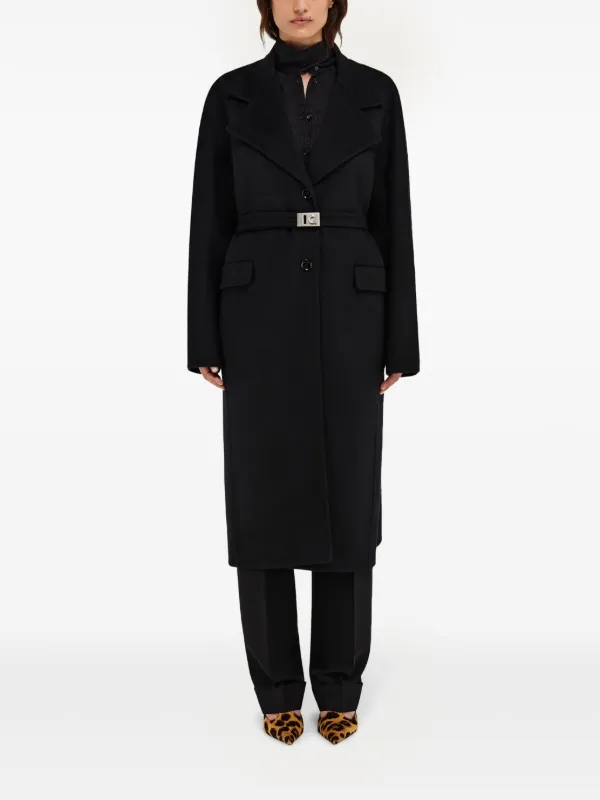 【関税&送料込】Salvatore Ferragamo Black Wool Blend Coat Ferragamo Black Wool Blend Coat | italist