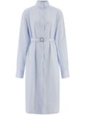 Ferragamo striped shirt dress - White