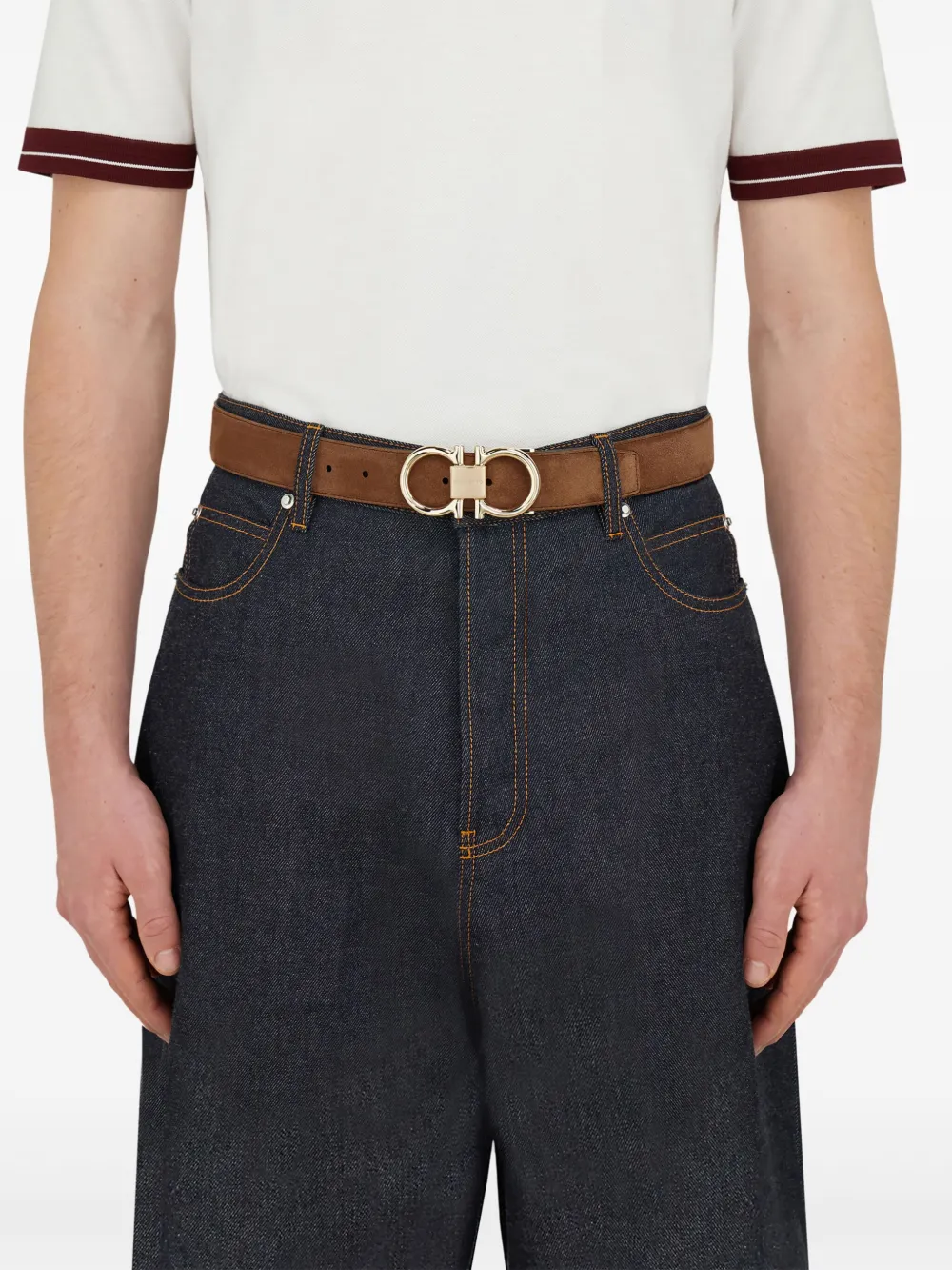 Ferragamo Gancini riem Bruin