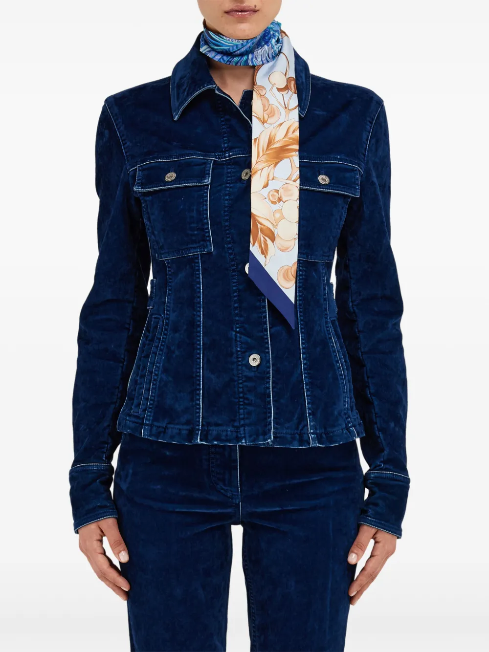 Ferragamo Sjaal met Animals-print Blauw