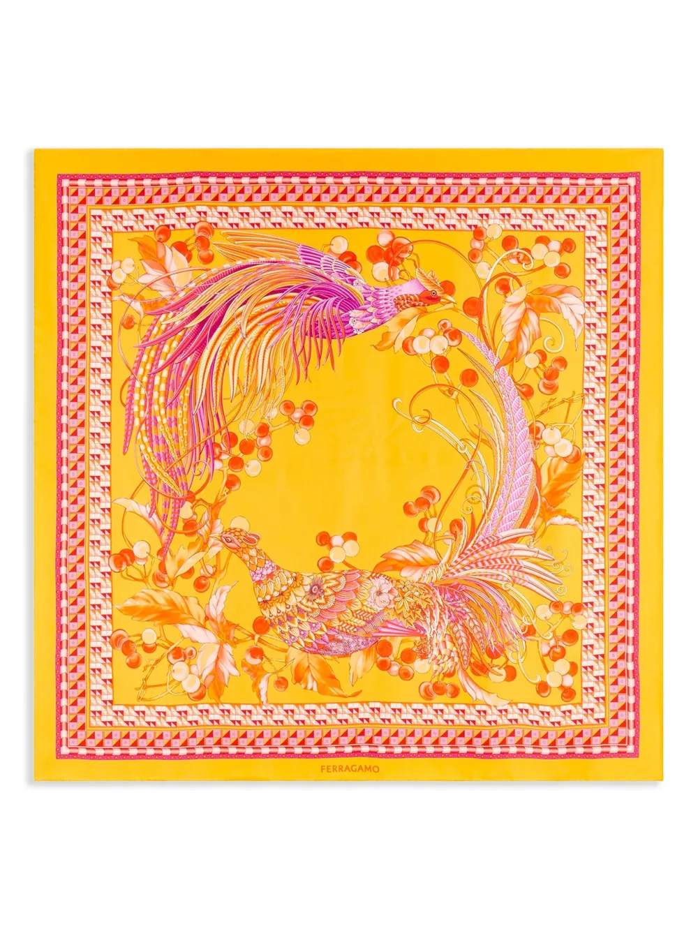 Ferragamo animal-print silk scarf | Pink | Image 1