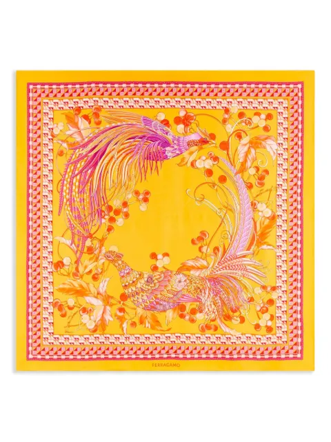 Ferragamo animal-print silk scarf
