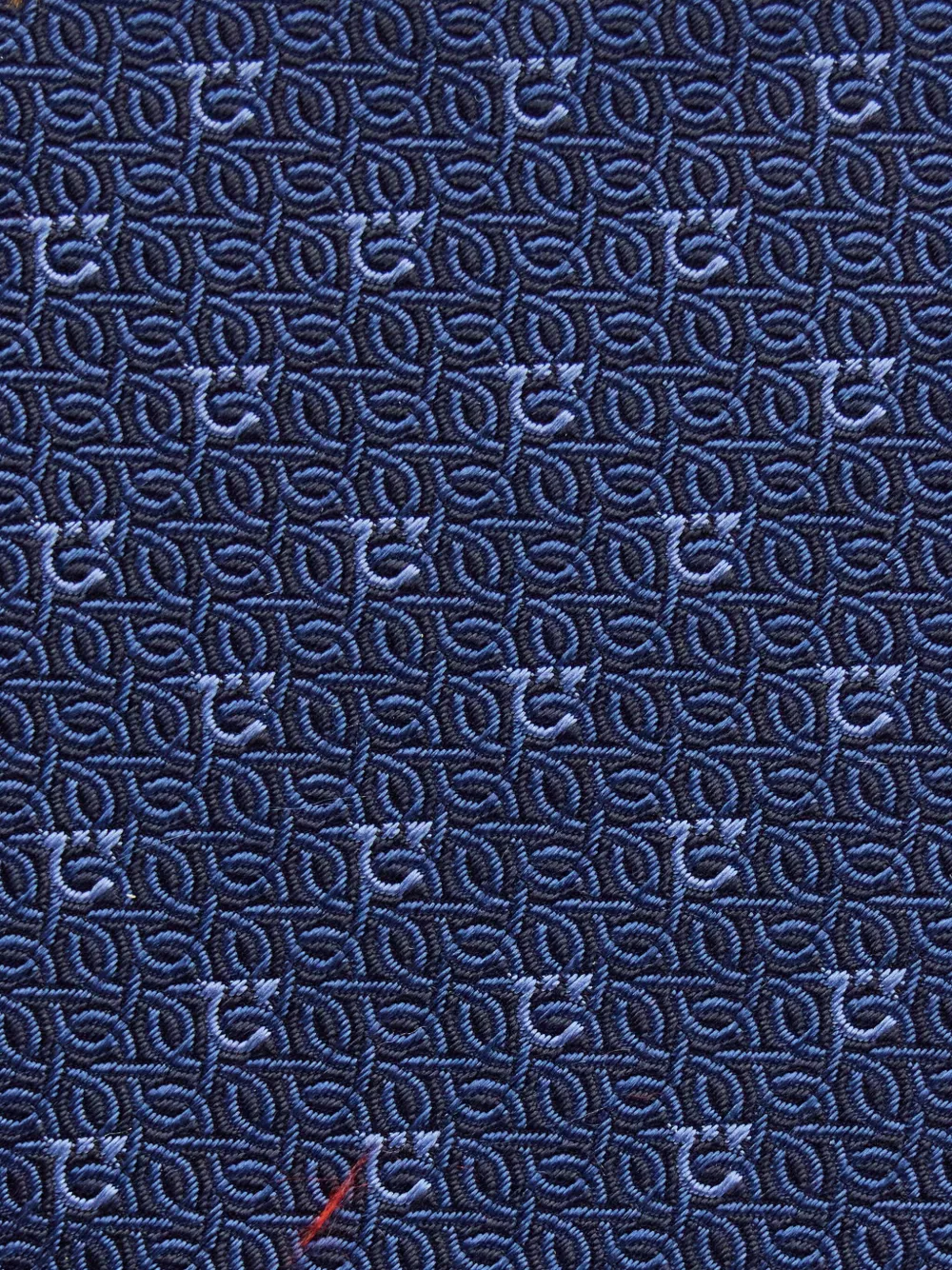 Ferragamo Stropdas met jacquard - Blauw