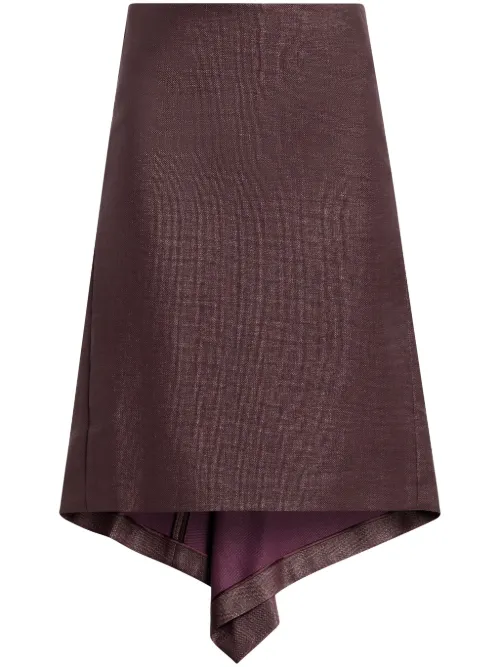 Jupe mi-longue à design asymétrique - Ferragamo - Modalova