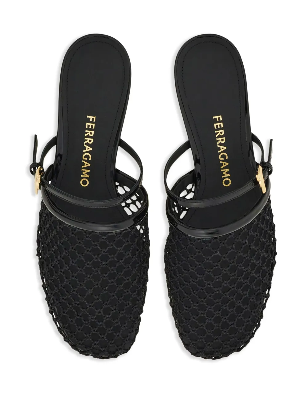 Ferragamo 40mm Mesh mules Black