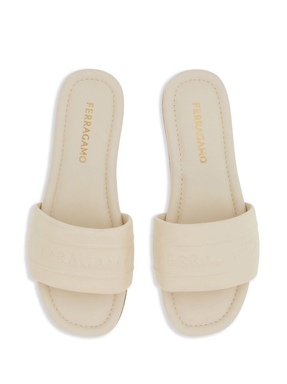 Ferragamo logo slides Neutrals