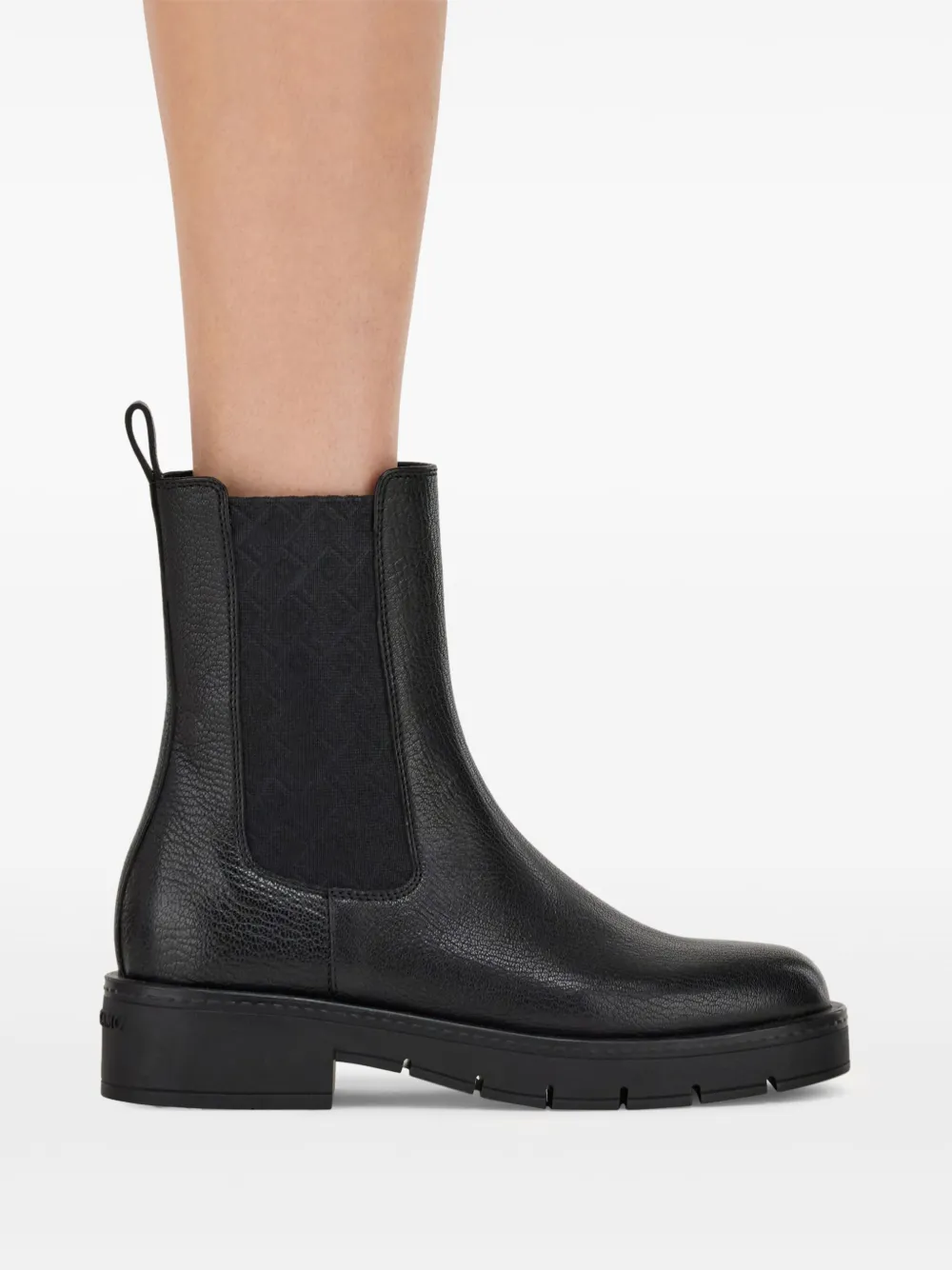 Ferragamo leather Chelsea boots Black