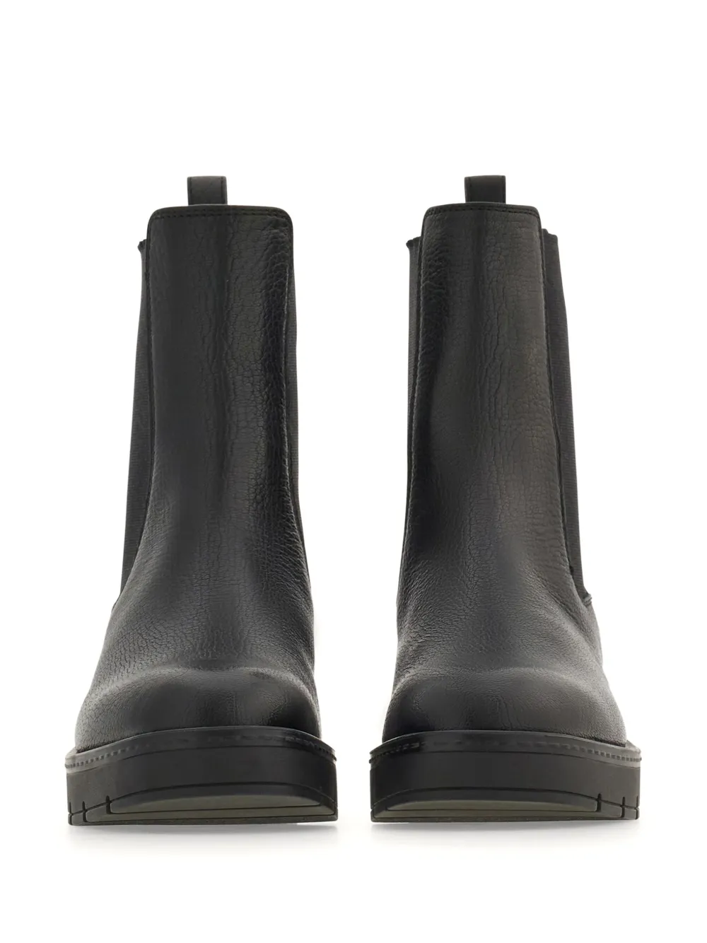 Ferragamo leather Chelsea boots Black