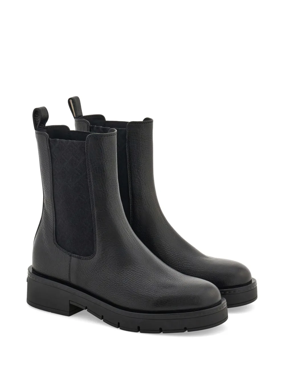 Ferragamo leather Chelsea boots Black