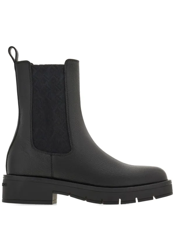 Ferragamo レザー チェルシーブーツ | ブラック | FARFETCH JP