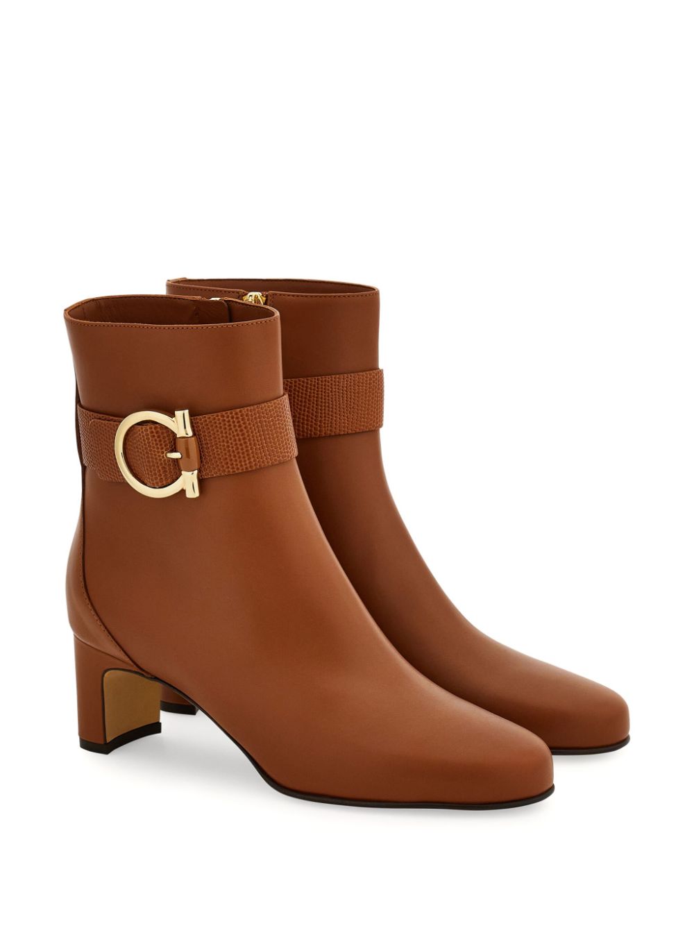 Ferragamo Gancini ankle boots Brown