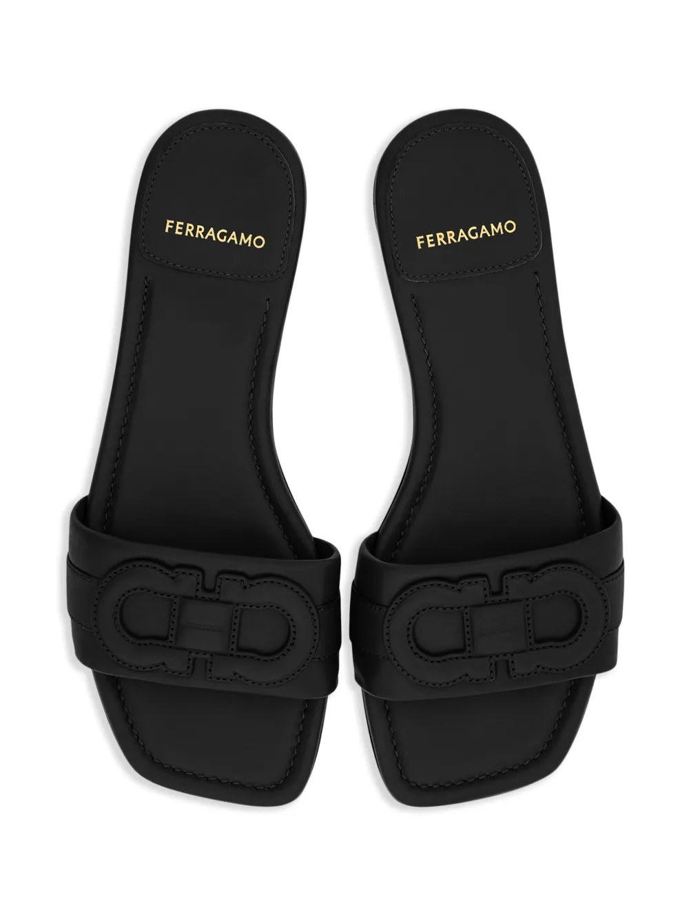 Ferragamo Gancini slide Black