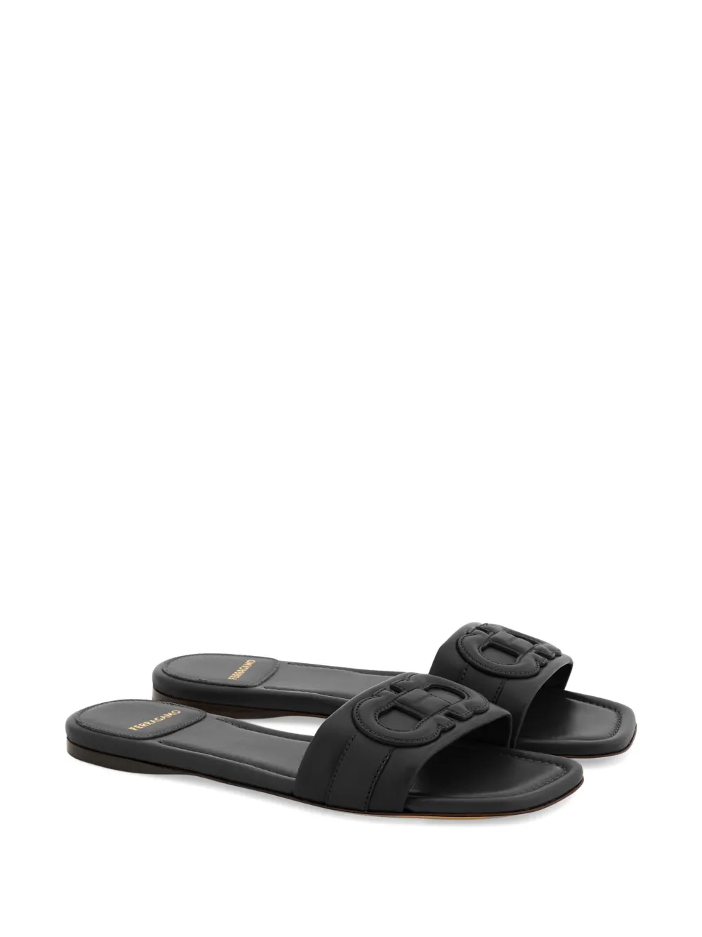 Ferragamo Gancini slide Black