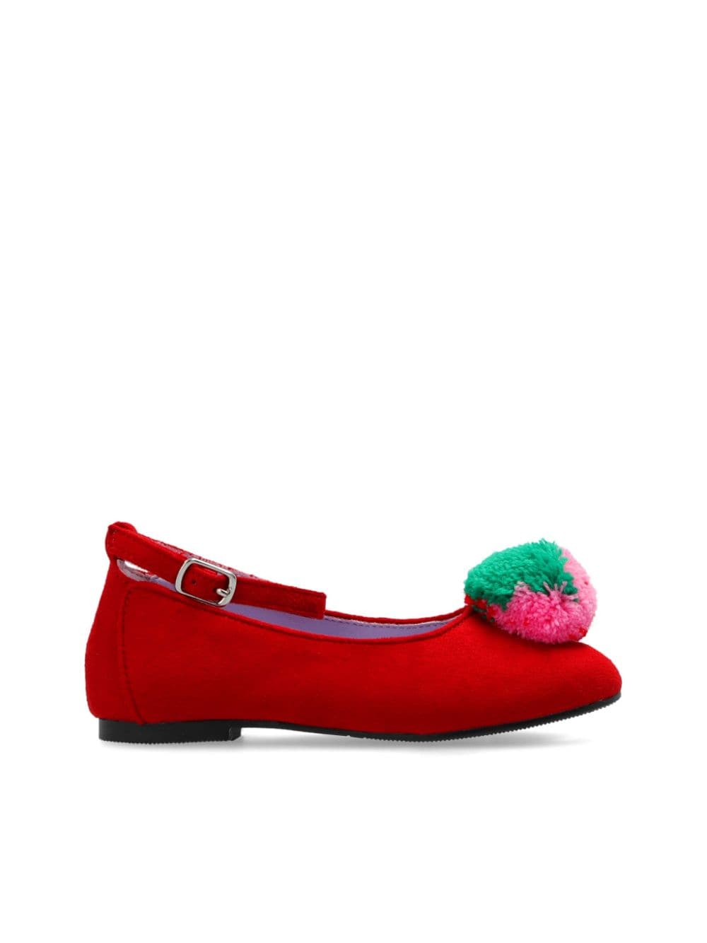 Stella McCartney Kids Fluffy Fruit ballerina shoes - Rood