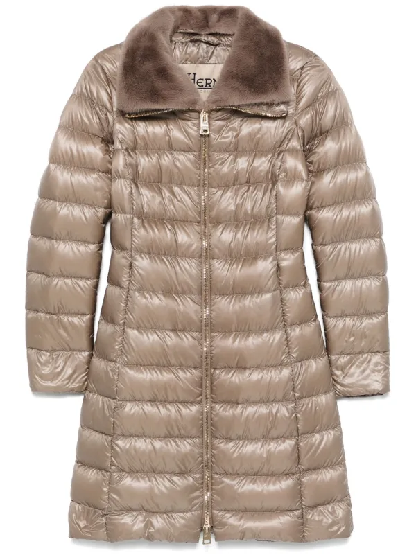 Herno Elisa Coat | Brown | FARFETCH LB Herno Elisa Coat | Brown | FARFETCH LB