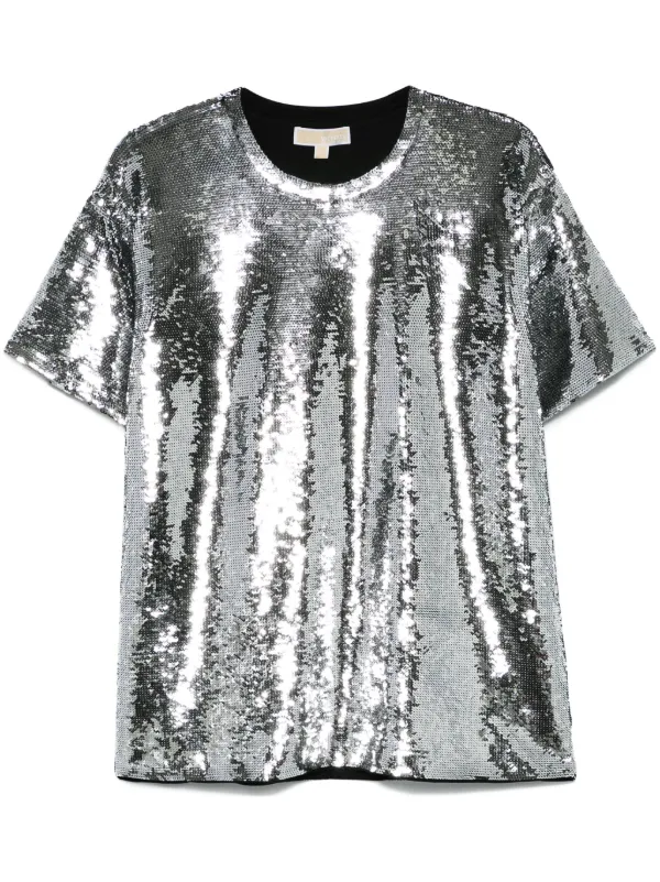 Michael kors t shirt silver on sale