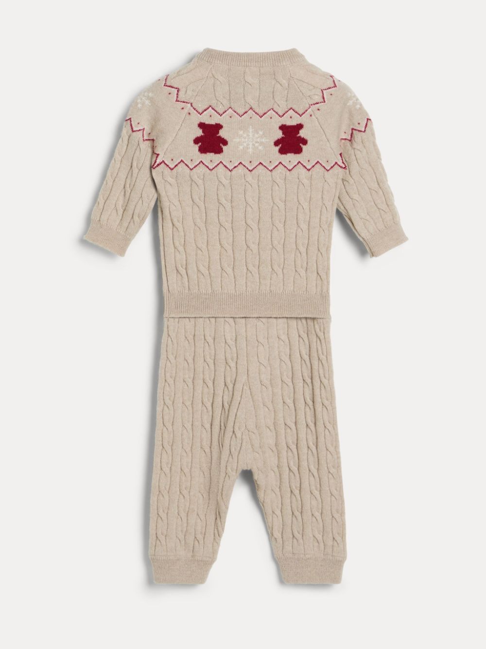 Brunello Cucinelli Kids Baby Bernie gecoördineerde set met jacquard - Beige