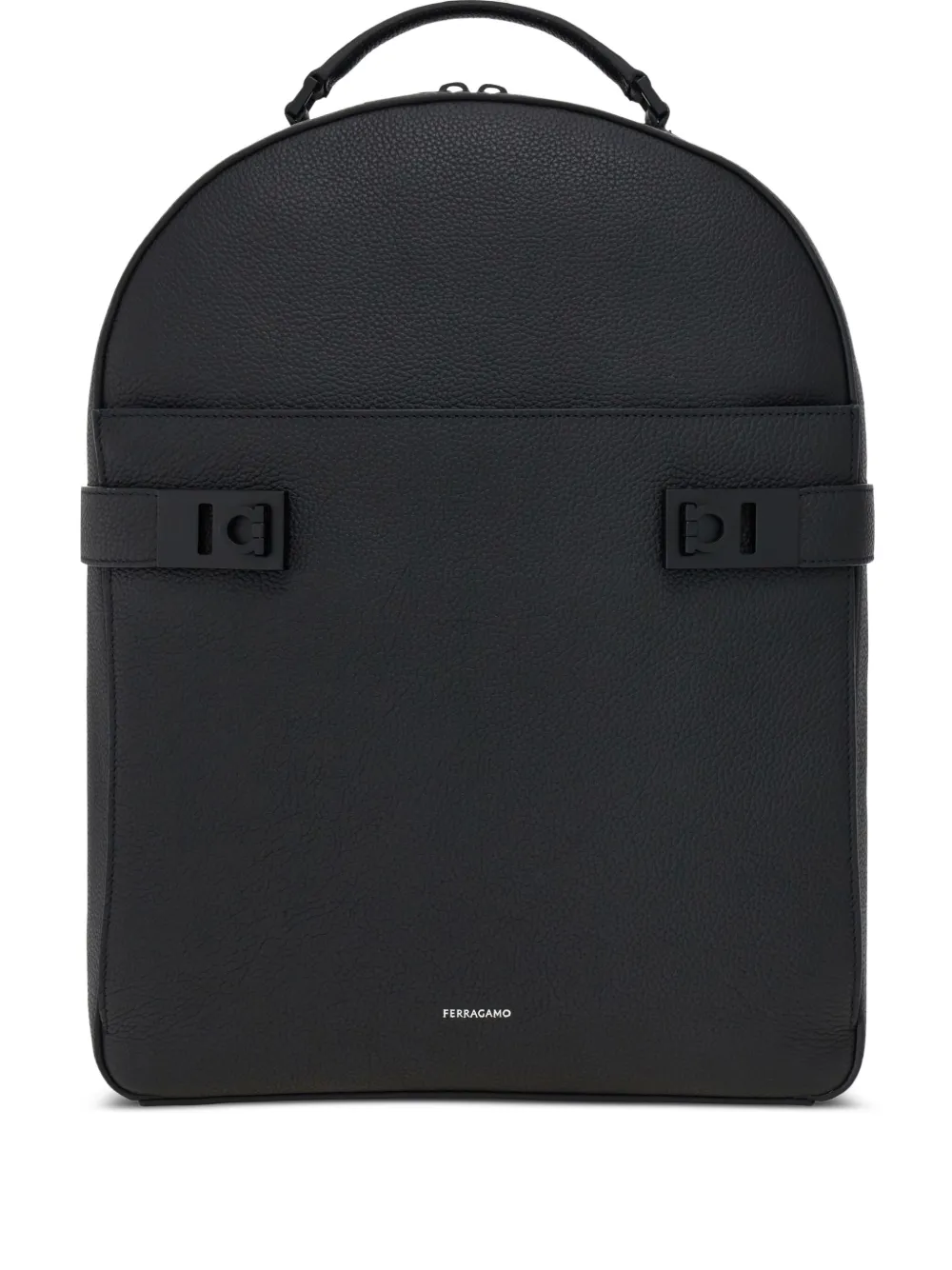 Ferragamo Gancini-buckles backpack Zwart