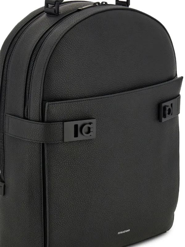 Ferragamo Gancini-buckles Backpack | Black | FARFETCH