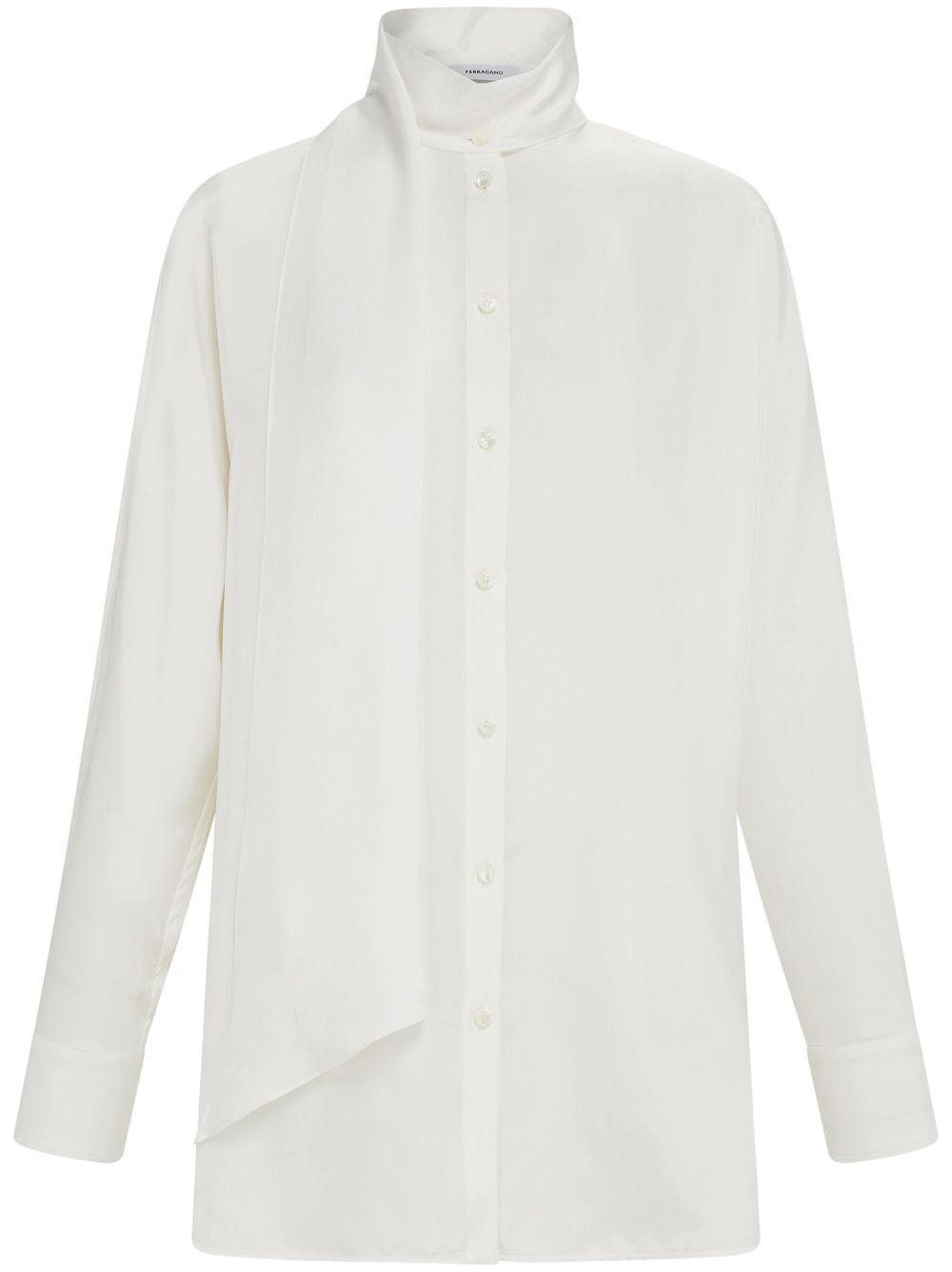 Ferragamo sash-detail blouse - White