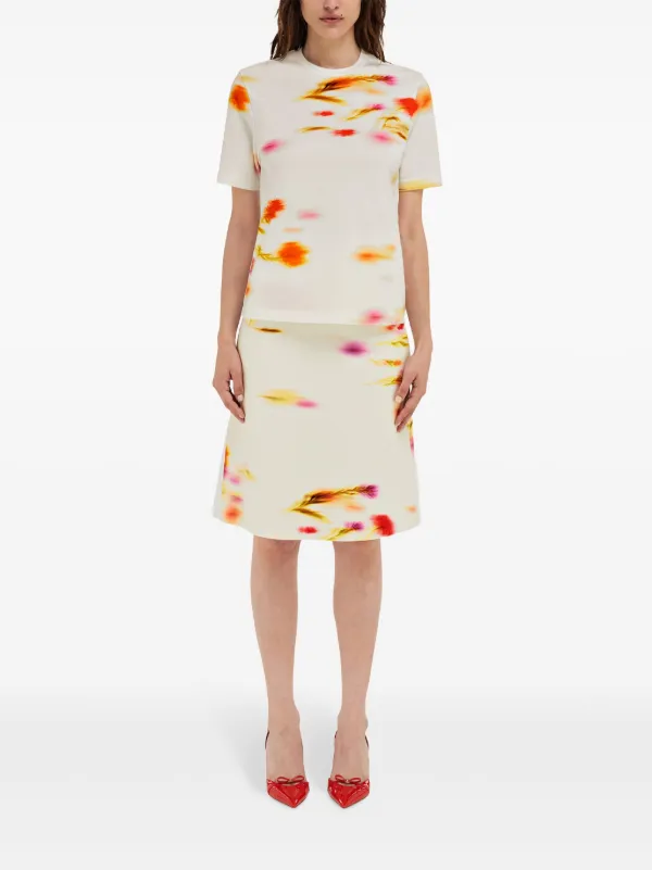 [Salvatore Ferragamo]ブロッサムプリントシャツワンピース Ferragamo Blossomプリント シャツ | ホワイト | FARFETCH JP