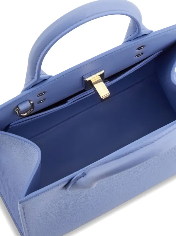 フェラガモ　ビアンカ　5cm 6D 23. 0/23.5 ネイビー　箱付き Ferragamo Small Studio Box Shoulder Bag | Blue | FARFETCH