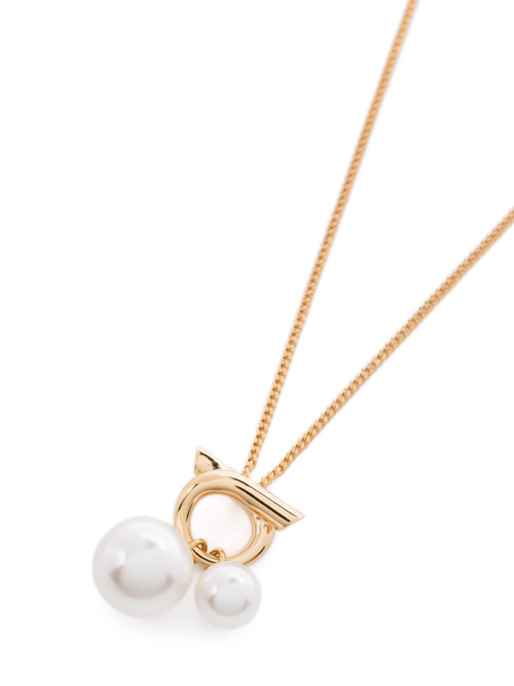 Ferragamo Double pearl necklace - Goud