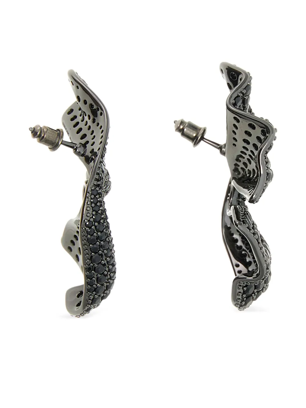 Ferragamo An Drape Embellished Ring In 黑色