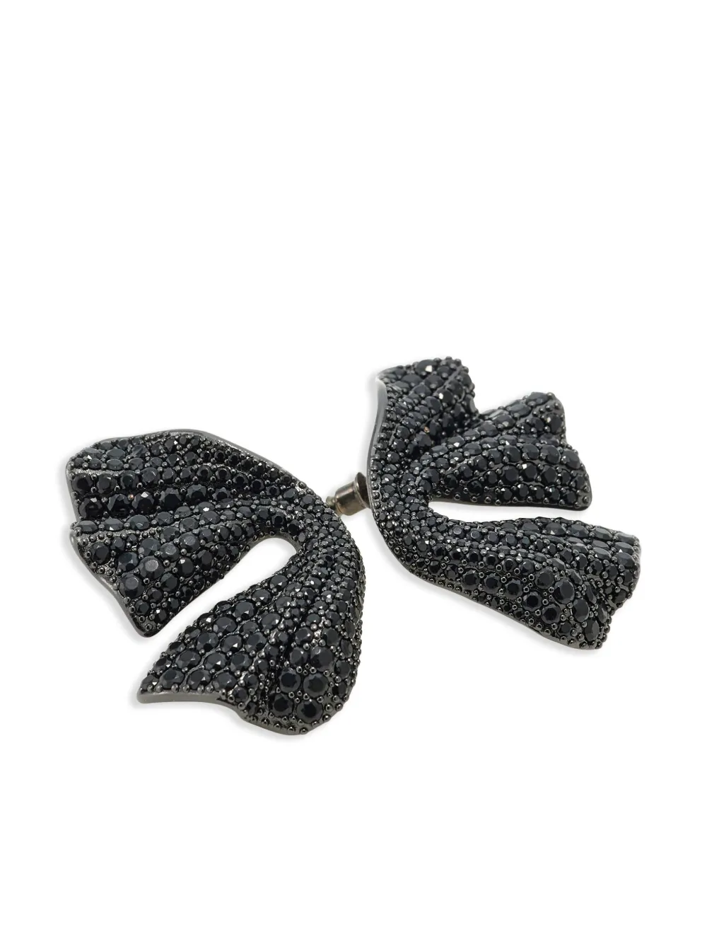 Ferragamo An Drape Embellished Ring In 黑色