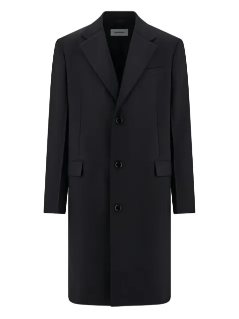 Ferragamo satin-lapel single-breasted coat