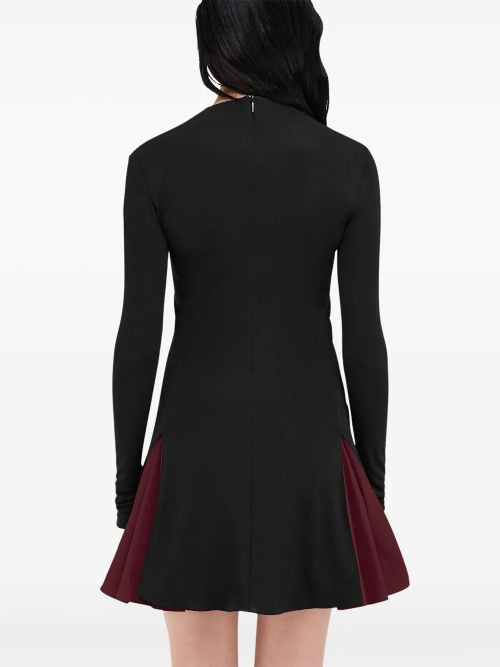 Shop Ferragamo Ribbed Mini Dress In Black