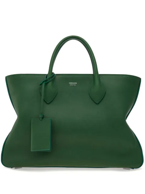 Ferragamo logo-stamp tote bag