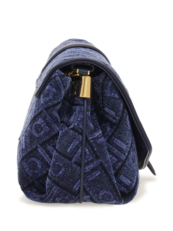 洗練感♪ FERRAGAMO フラップ付き ショルダーバッグ スモール Ferragamo フラップ ショルダーバッグ | ブルー | FARFETCH JP