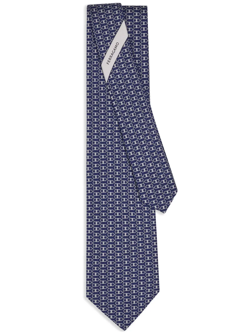 Ferragamo Gancini print tie | Blue | Image 1