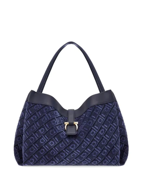Ferragamo Gancini-print tote bag 