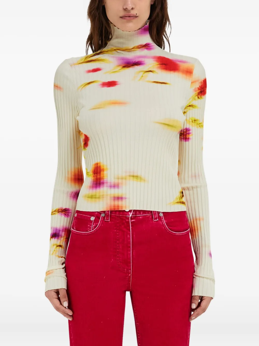 Ferragamo Trui met bloemenprint Wit