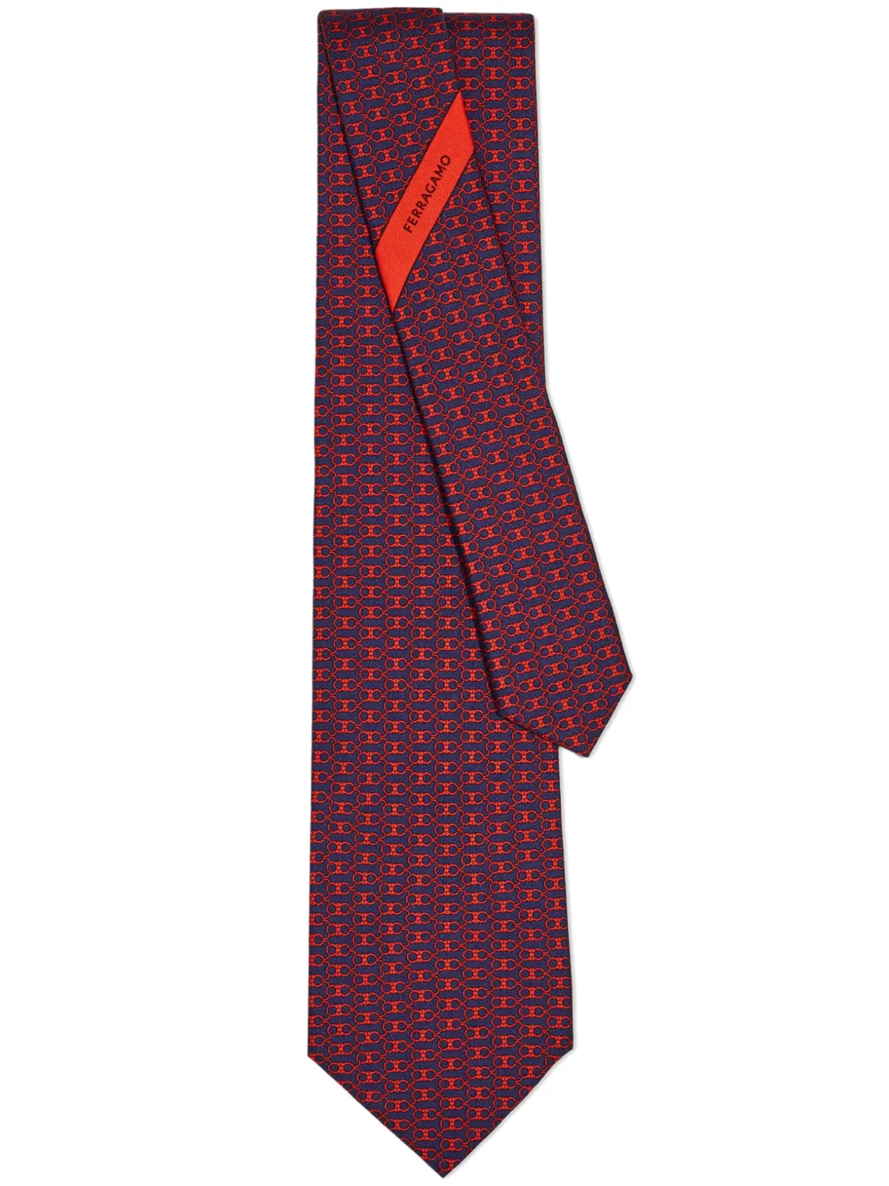 Ferragamo Gancini silk tie | Blue | Image 1