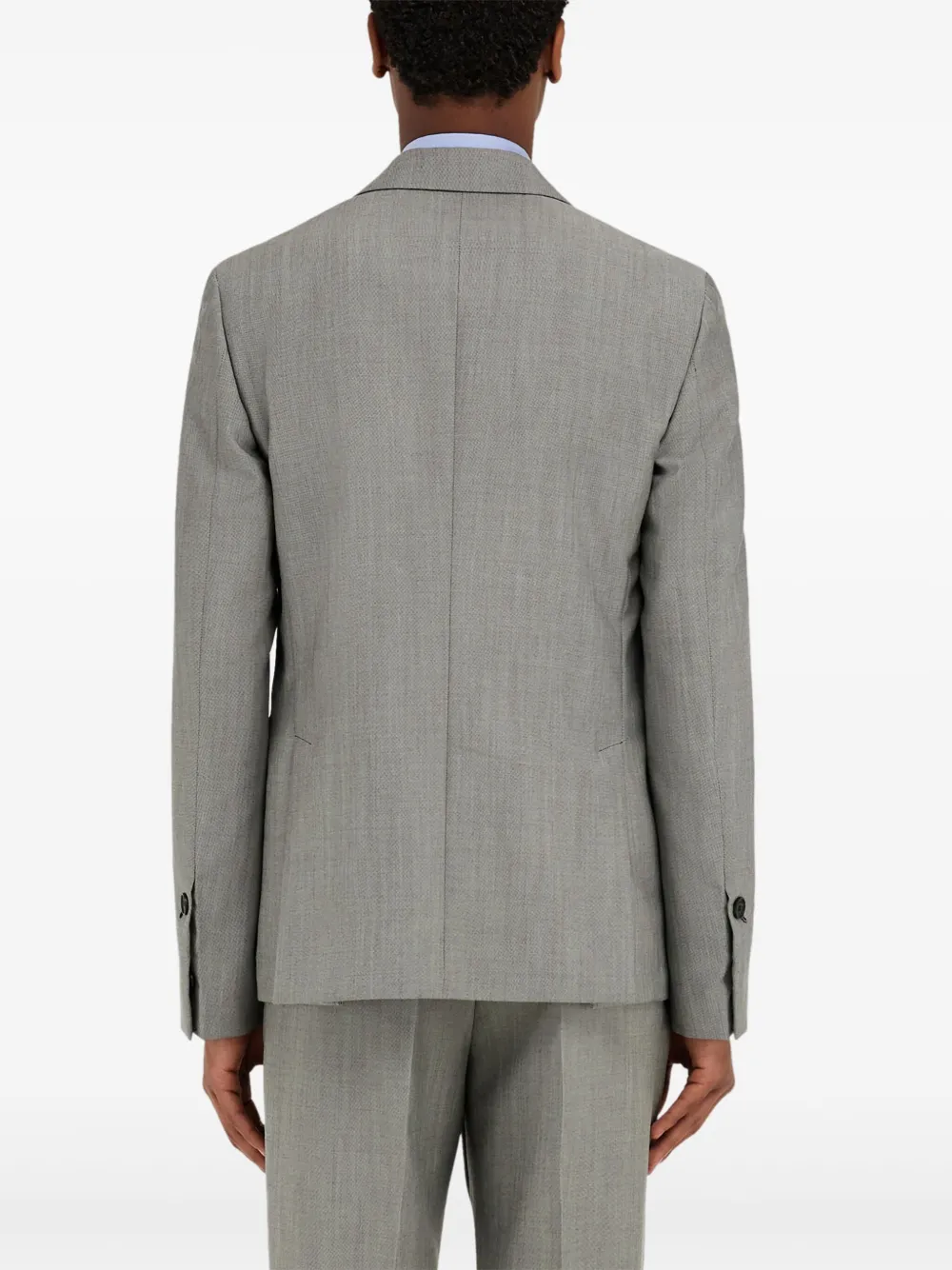 Ferragamo Single-breasted Blazer In Grey