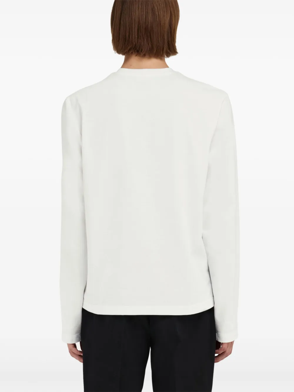 Ferragamo Embroidered Logo T-shirt In White