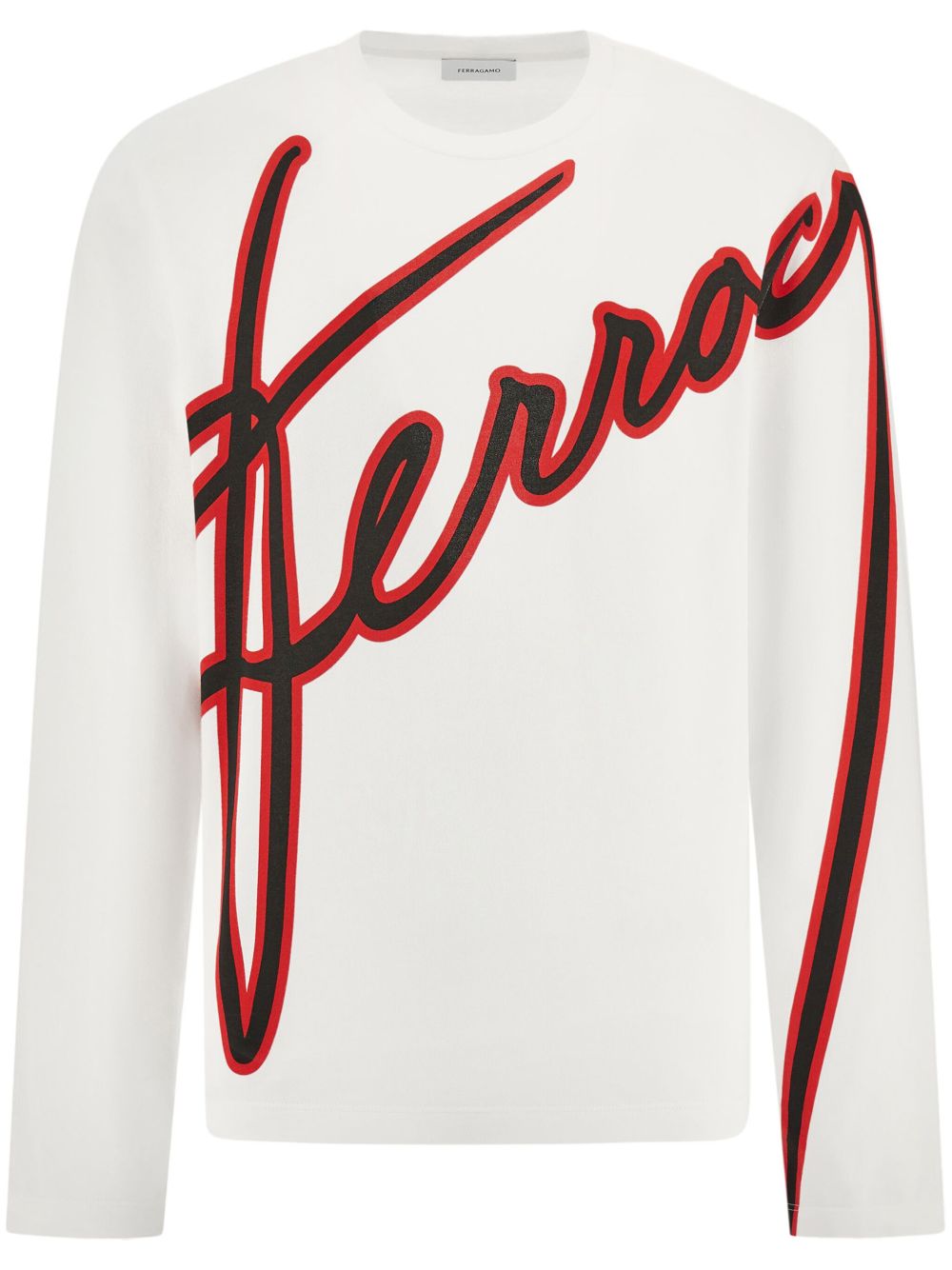 Ferragamo embroidered logo t-shirt - White