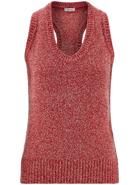 Ferragamo V-neck bouclé tank top 
