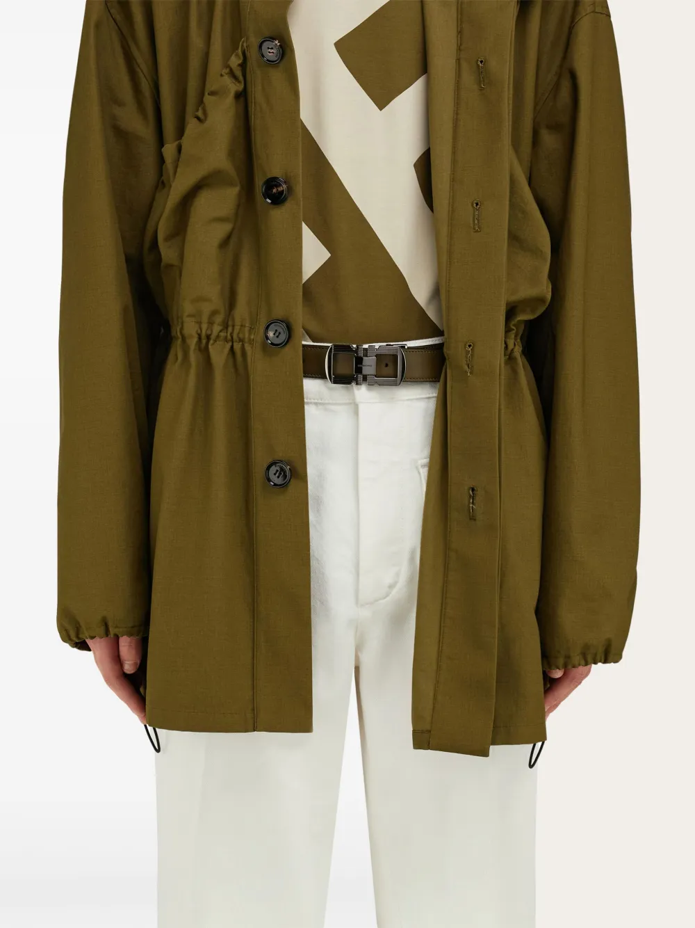 Ferragamo Gancini omkeerbare riem Groen