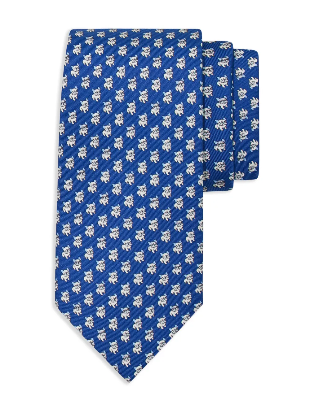 Ferragamo Bulldog silk tie