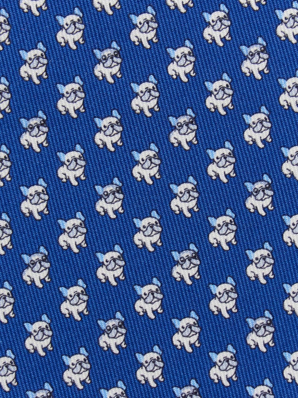 Ferragamo Bulldog silk tie - Blue