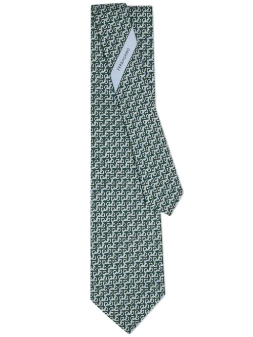 Cravate en soie à imprimé String - Ferragamo - Modalova