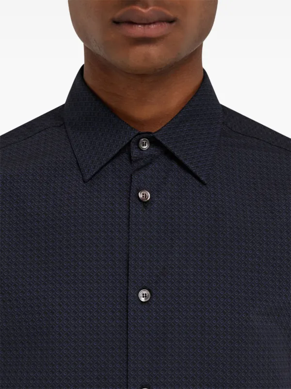 Ferragamo textured-finish Shirt | Black | FARFETCH