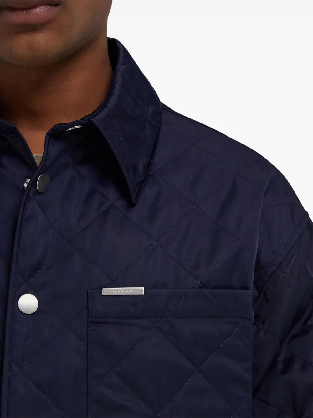 Ferragamo Gewatteerd jack Blauw